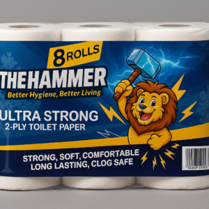 8 ROLLS PLY TOILET PAPER