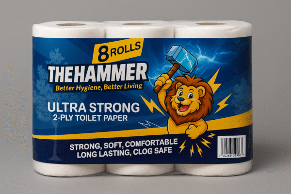8 ROLLS PLY TOILET PAPER